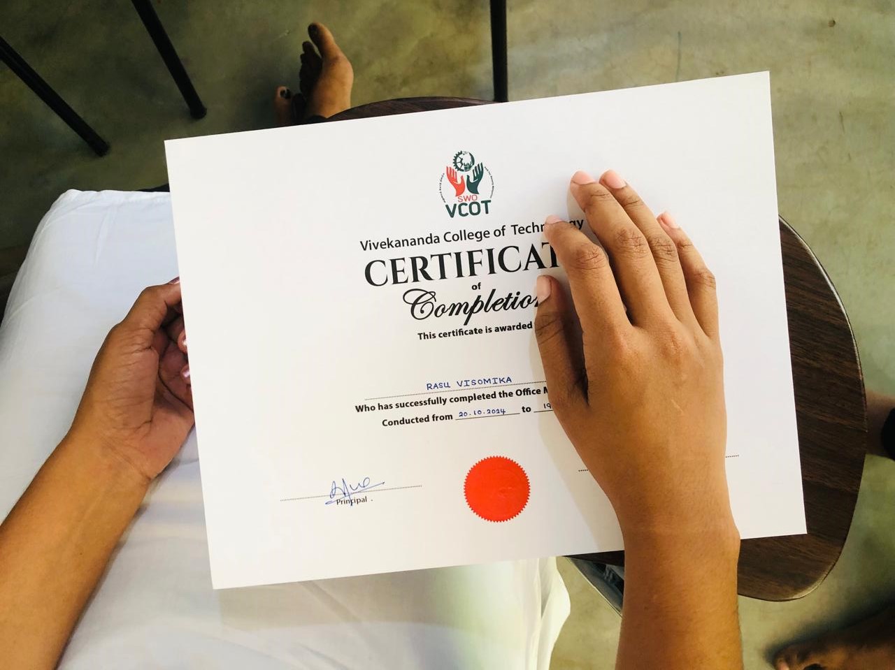 certificate ceremony