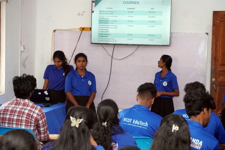 career fit and IT பாடநெறியினை பூர்த்தி செய்த பயிலுனர்களுக்கான அறிக்கை சமர்பித்தல்